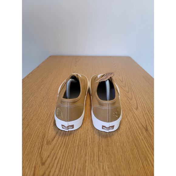Vans Authentic low top skate shoes gold mustard peace sustainable sz 9 ecotheory - Picture 6 of 7